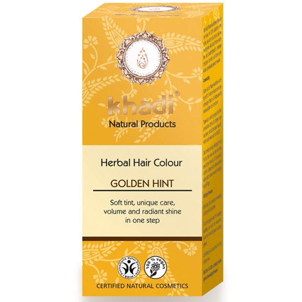 Khadi Tinte Vegetal Toque Dorado 100% Herbal 100gr.